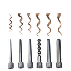 6in1 Interchangeable Hair Curler Curling Iron Cone Bead Styling Tools