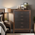 Five-Drawer Chest No Assembly Required Two-Tone Finish
