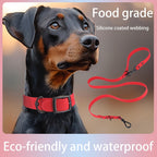 Pet Silicone Collar And Leash Set Comes With A Suitable For Small And
