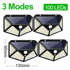 100 LED Outdoor Waterproof PIR Motion Sensor LED Solar Wall Lights