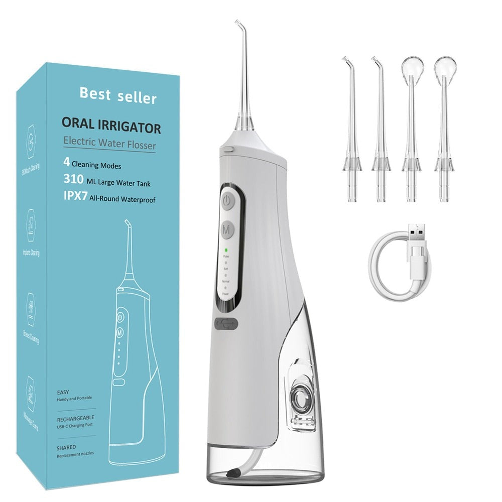 310ml Oral Irrigator Dental Portable Water Flosser USB Rechargeable 4