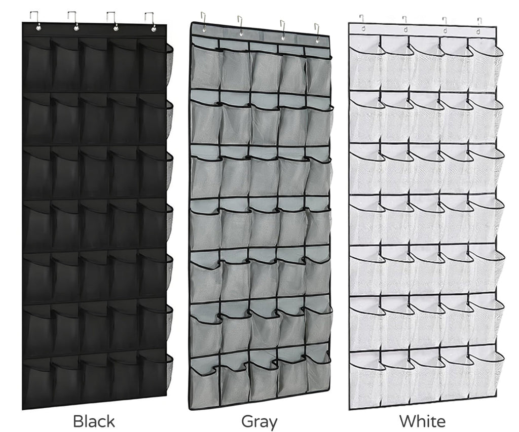35 Pockets Over Door Hanging Shoe Storage Organizer Rack Holder Closet