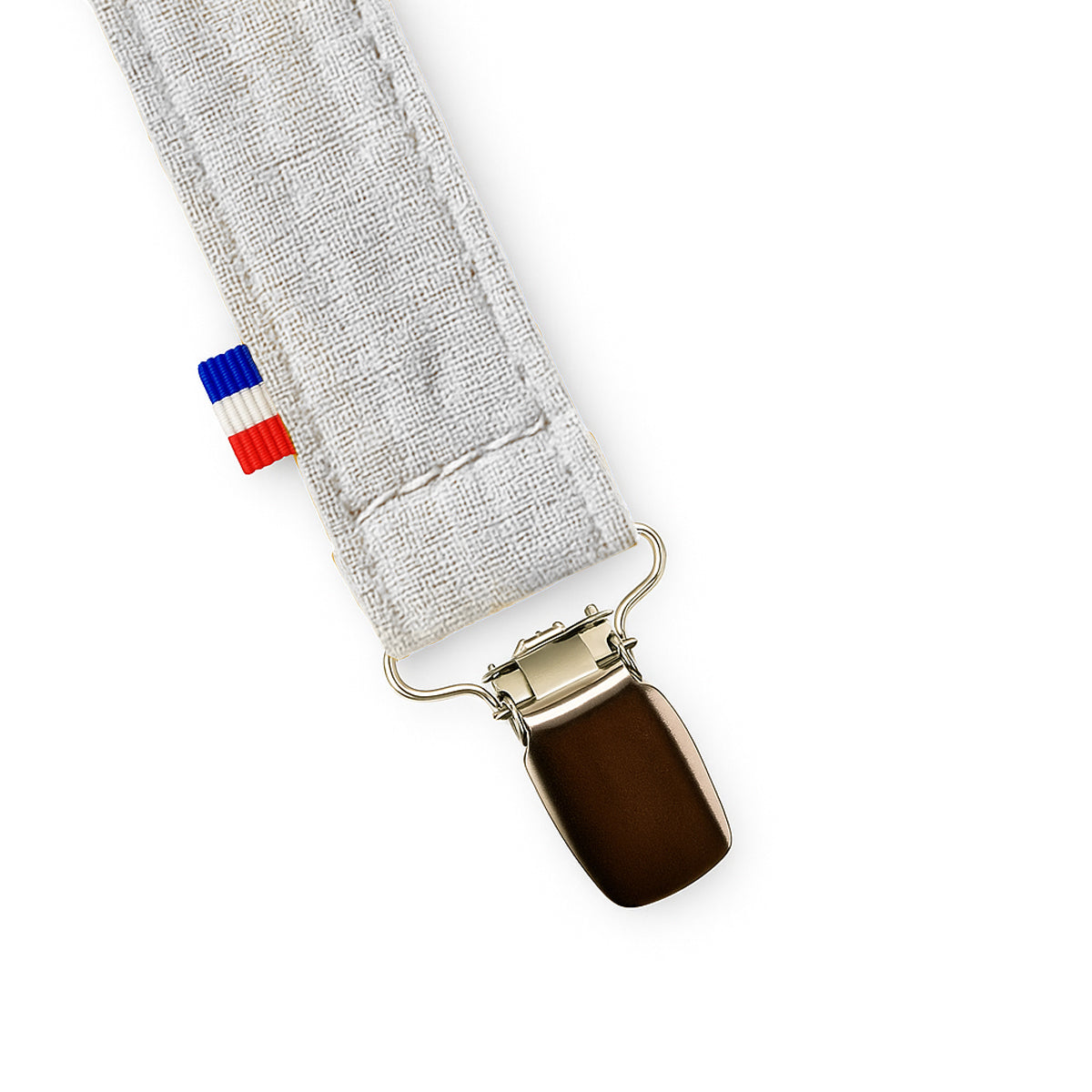 Organic Cotton Pacifier Clip - White