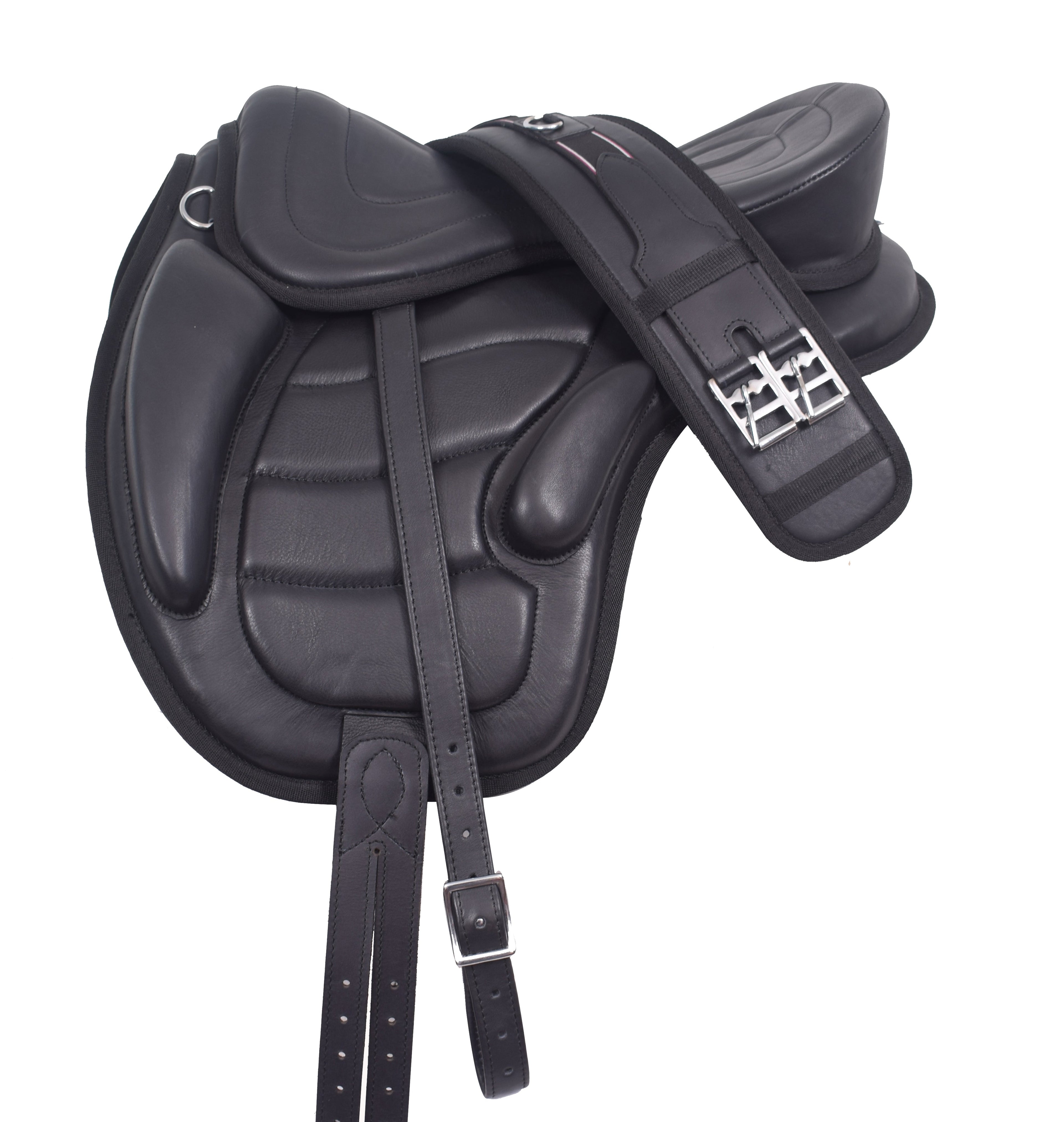 Treeless Freemax Leather English Horse Saddles Size 15" to 18" Inch