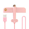4 Ports USB 2.0 HUB Aircraft Shape Splitter Pink