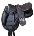 Treeless Leather Freemax Saddle with Girth & Stirrups
