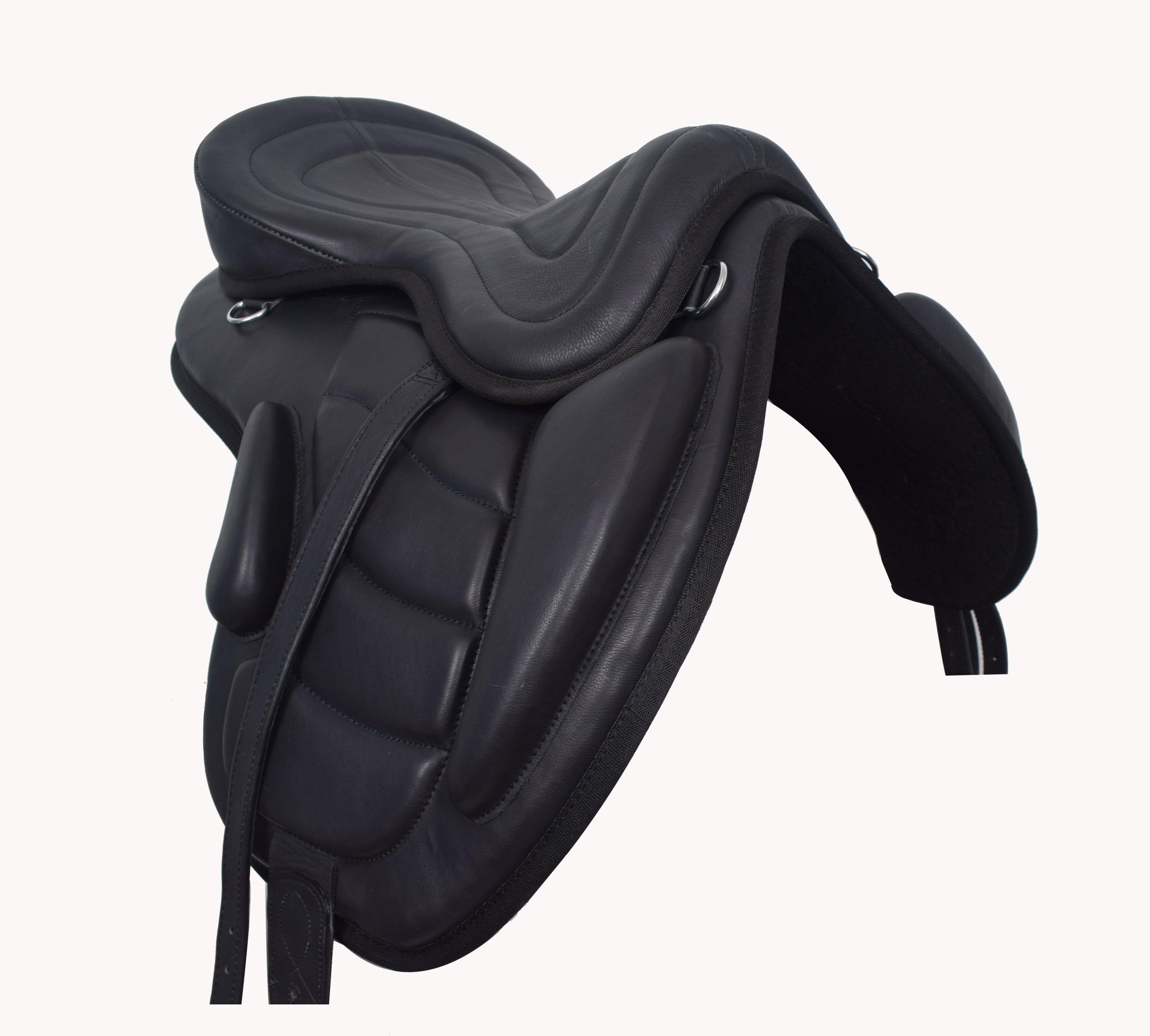 Treeless Freemax Leather English Horse Saddles Size 15" to 18" Inch