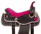 Purple Synthetic Western Barrel Racing Horse Saddle With Tack