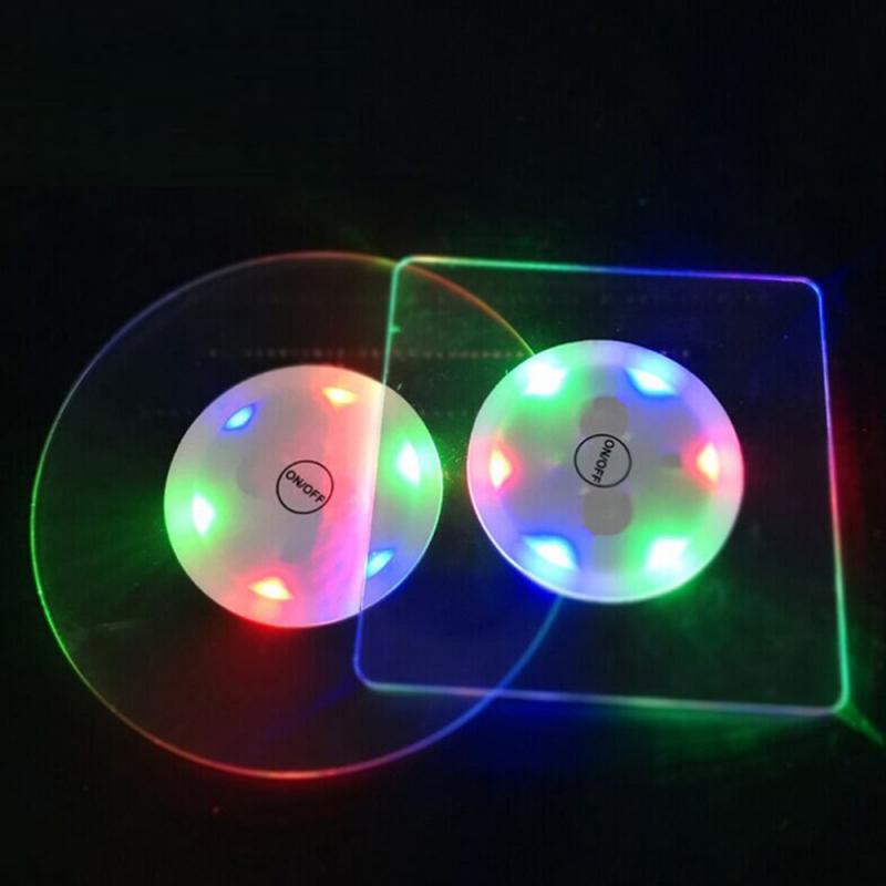 Ultra Thin LED Light Coaster Cocktail Flash Base