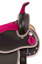 Purple Synthetic Western Barrel Racing Horse Saddle With Tack