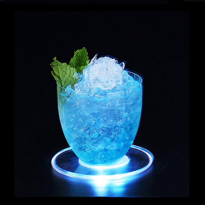 Ultra Thin LED Light Coaster Cocktail Flash Base