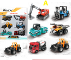 6pcs Alloy Vehicle Car Toys For Boys Kids Birthday Gifts