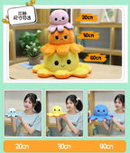 Reversible Flip Octopus Stuffed Plush Doll