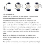 Portable Magnetic Levitation Moon Lamp LED Rotating Dangling Lamp
