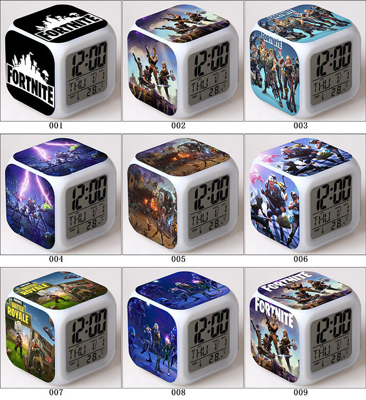 Fortnites Alarm Clock Colorful Flash Touch Light