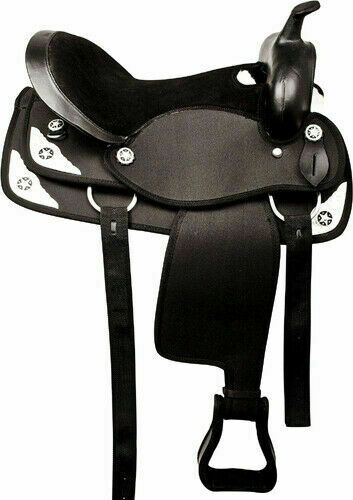 Synthetic Western Barrel Racing Horse Saddle Tack Set Size 13" to 18"