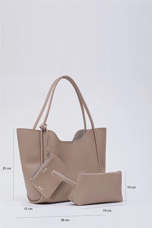 Mink SHK108 faux leather women hand and shoulder with wallet makeup