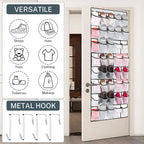 40 Pockets Over Door Hanging Shoe Storage Organizer Rack Holder Closet