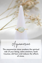 18K Natural Crystals Hand Wired Solitaire Ring