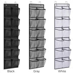 12 Pockets Over Door Hanging Shoe Storage Organizer Rack Holder Closet