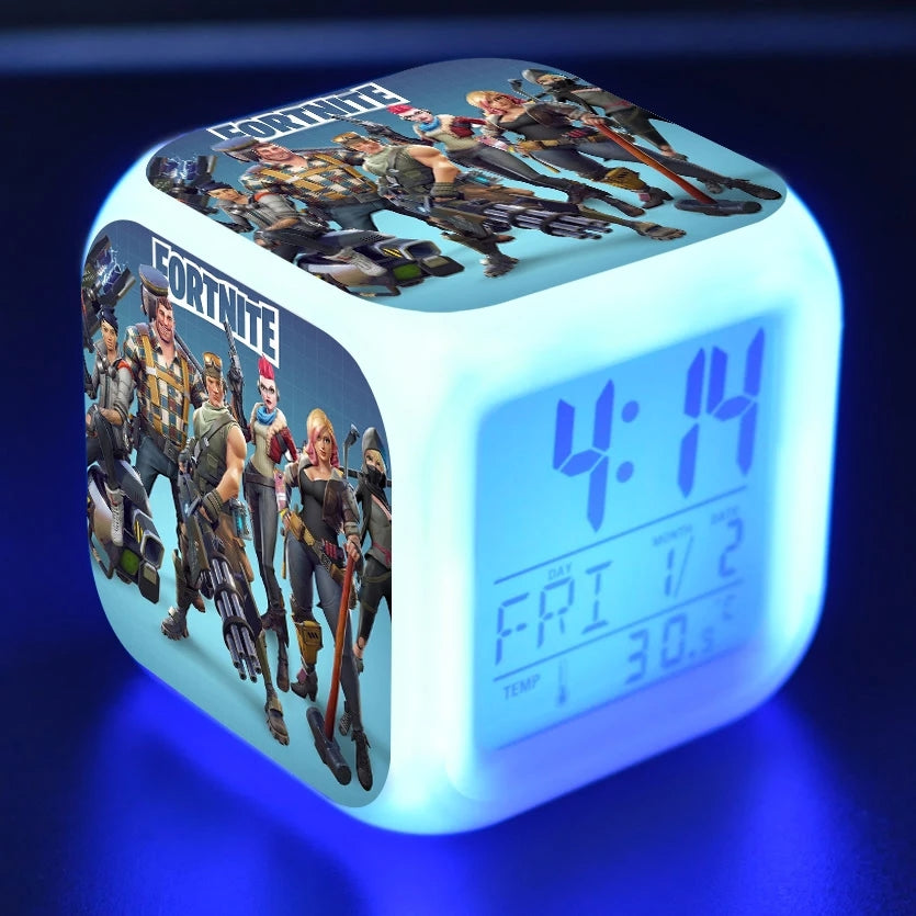 Fortnites Alarm Clock Colorful Flash Touch Light