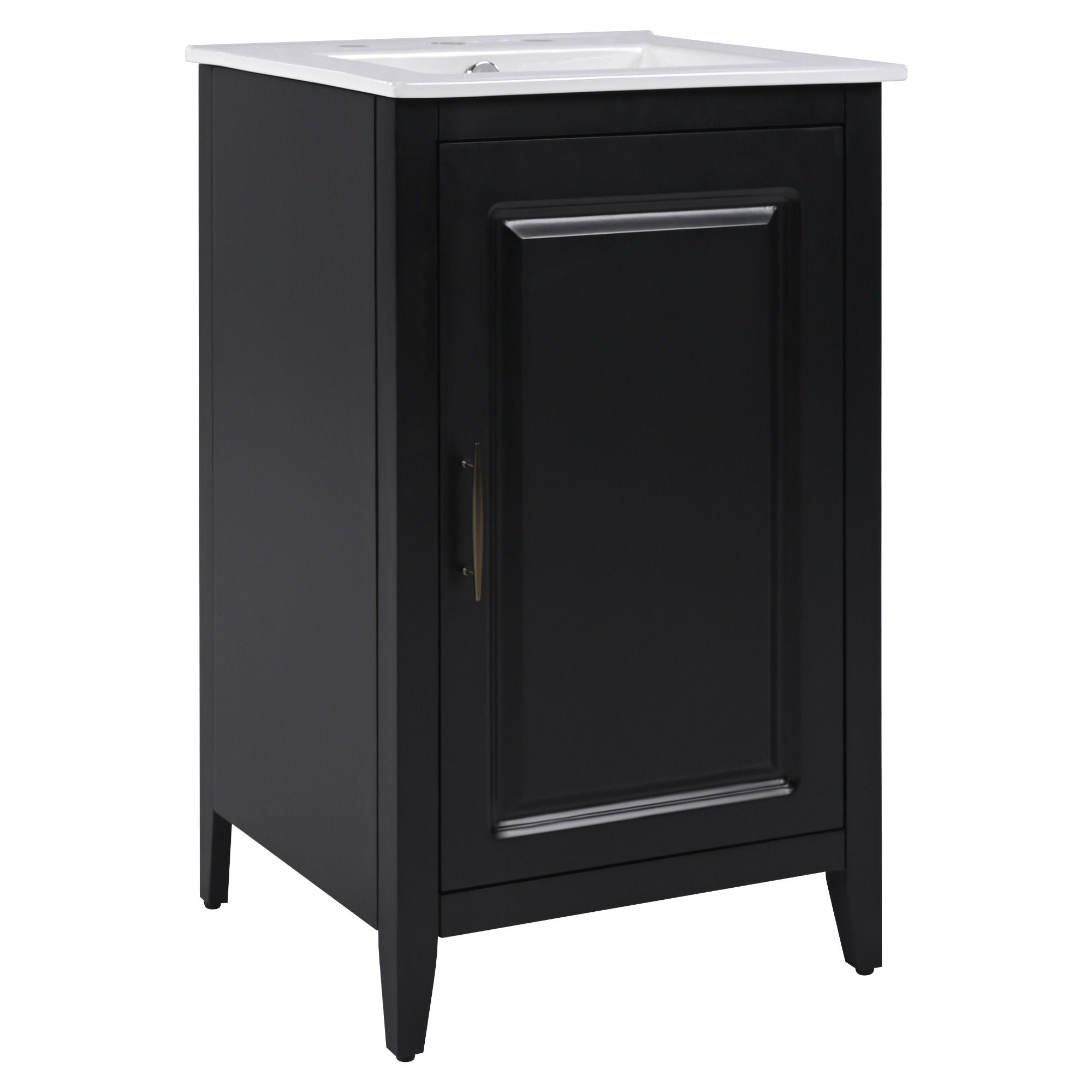 Modern Bathroom Vanity With Sink, Functional Drawer, Soft- Closing Door