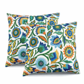 2 Pack Outdoor Throw Pillows - Vintage Floral, 18x18 Inch
