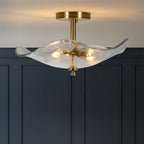 glass semi flush mount ceiling light
