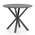 36 Inch Wood Dining Table with Intersecting Pedestal Base for 2-4 People-Black