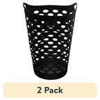(2 pack) Flex Carrying Handles Laundry Hamper, Black