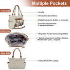 8Pcs Baby Nappy Diaper Bags Set for Mom Dad Mummy Handbags