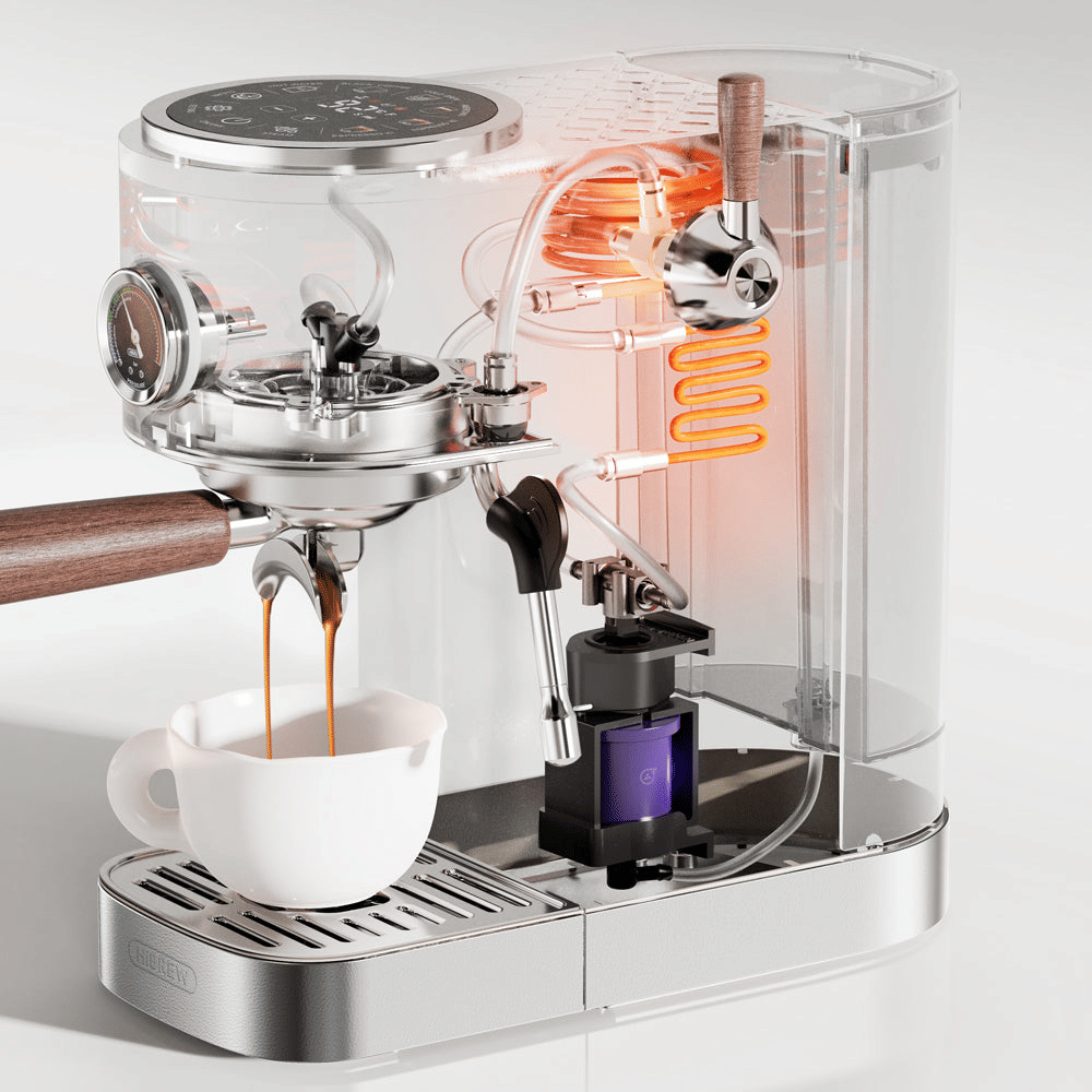 PSH13A-SL 2100W Semi-Automatic Coffee Maker-Cold/Hot Brew with 95°C