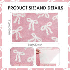 Bow Coquette Cute Bath Mat (20 X 32 Inch) – Non-Slip Absorbent
