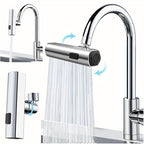 3 in 1 Large-Scale 360° Waterfall Kitchen Faucet - Touch-Controlled,