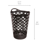 (2 pack) Flex Carrying Handles Laundry Hamper, Black