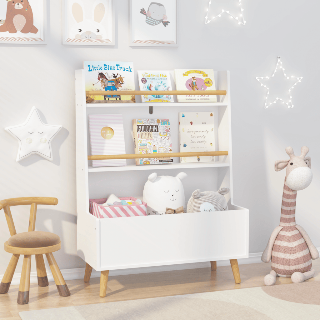 Kids Bookshelf, Book and Magazine Rack, Book Organizer, toy Storage