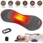 3 In 1 Electric Lumbar Massager Support Pillow Plug-in Memory Foam