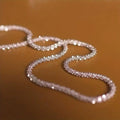 2 Pcs 925 Silvery Plated Necklace, Basic Chain Locking Bone Chain