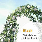 78"H x 45"W Metal Garden Arch Trellis; Adjustable Arbor Trellis for