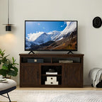 Farmhouse Barn door TV Media Stand Modern Entertainment Console for TV