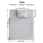4-piece ultra-soft 85g bed sheet and pillowcase set. Soft and durable,