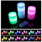 12 Color Flameless Candles - Flickering LED Candles with Remote & Auto