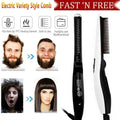 Fast Heated Electric Straight Hair Comb Beard Straightner Brush Styler