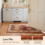 Washable Runner Rug 2x6, Moroccan Faux Wool Runner Rug Non Slip for
