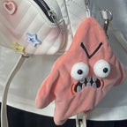 Grumpy Starfish, Pink Kicking Starfish Plush Pendant, Funny Spoofing