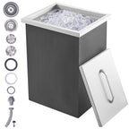 Drop in Ice Chest, 14"L x 12"W x 18"H Stainless Steel Ice Cooler,