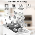 Electric Countertop Ice Maker with Ice Scoop Basket Self-cleaning Max