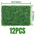 12PCS 24x16 Inch Artificial Hedge Panels - Realistic Greenery Privacy