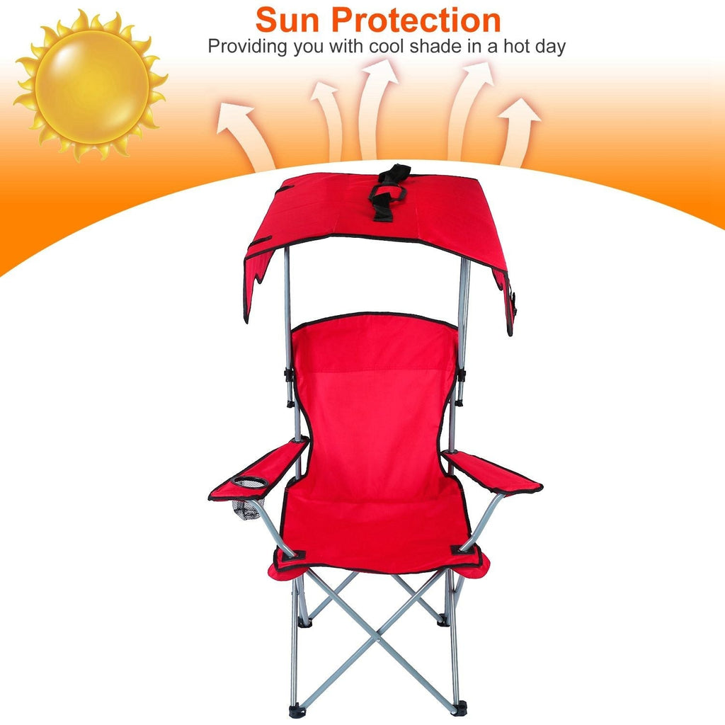 Foldable Beach Canopy Chair Sun Protection Camping Lawn Canopy Chair