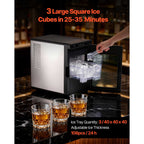 Countertop Ice Maker, 22 lbs per Day, Self-Cleaning Portable Machine